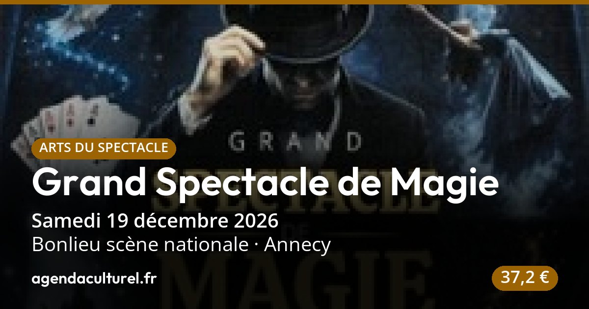 Grand Spectacle de Magie à Annecy le 19/12/2026, spectacle