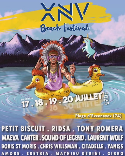 XNV Beach Festival 2025 affiche