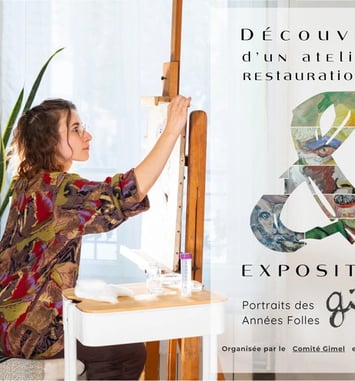Découverte d'un atelier de conservation-restauration d'art moderne et exposition de portraits : le regard de la restauratrice sur Georges Gimel