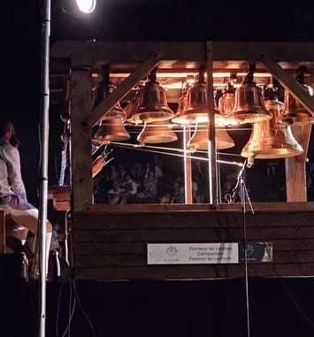 Présentation du carillon mobile des Amis du Vieux Seynod à l'ancienne Chartreuse du Reposoir. "Patrimoine en musique".