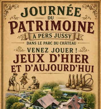 Jeux d'hier et d'aujourd'hui dans la cour du Château de Pers
