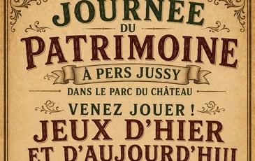 Jeux d'hier et d'aujourd'hui dans la cour du Château de Pers