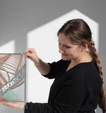 Ré-imaginer le vitrail dans mon atelier près d'Évian et de Thonon