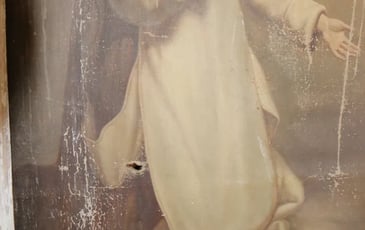 A la Chartreuse du Reposoir, présentation d'une huile sur toile à sauvegarder, reflet de l'identité culturelle et historique de la population locale.