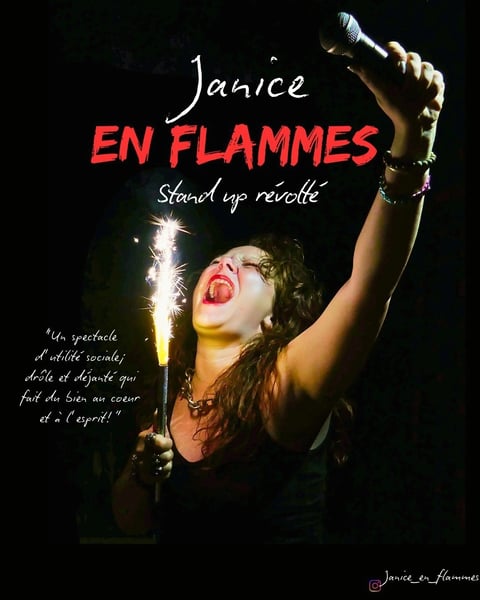 Janice en Flammes dans Stand up révolté